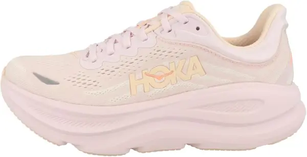 chaussures running femme Hoka Bondi 9 rose de profil