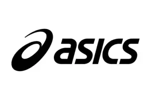 logo asics noir